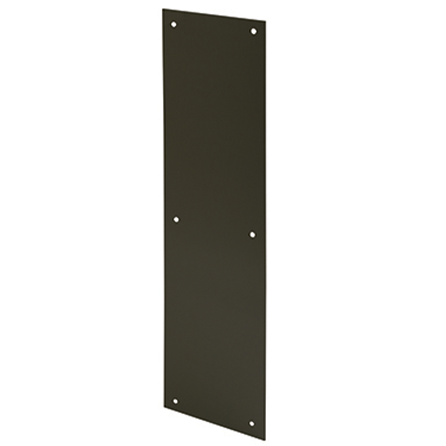 Prime-Line J4686 Push Plate 4in x 16in, Dark Bronze Painted Finish (Aluminum Base)