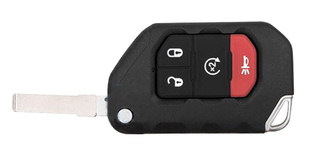 Dormakaba FLIP-JEEP-4B1 Jeep Flip Key, 4 Button L, U, P, R