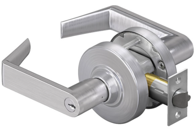 Schlage ALX70-P-RHO-626 C123 234 Grade 2 Rhodes Lever, Key in Lever, C123 Keyway, 626 Satin Chrome, 2-3/4in