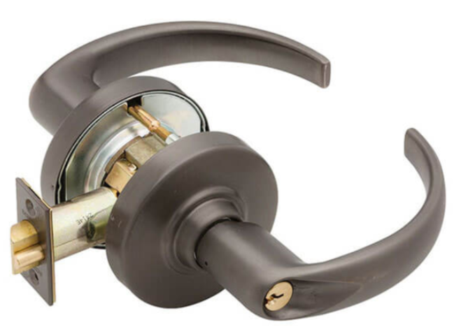 Schlage ALX70-P-SPA-613 C 234 KIT – Grade 2 Sparta Lever, Key in Lever, KD Brushed Brass, 2-3/4in Backset