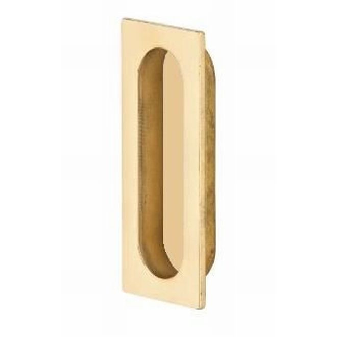 Ives 222B3 Brass Rectangular Flush Pull – Bright Finish