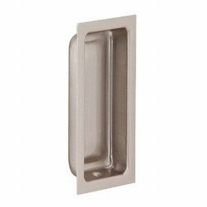 Ives 227B15 Brass Rectangular Flush Pull – Satin Nickel Finish