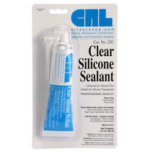 CRL 22C Clear Silicone Sealant, 3 oz Squeeze Tube