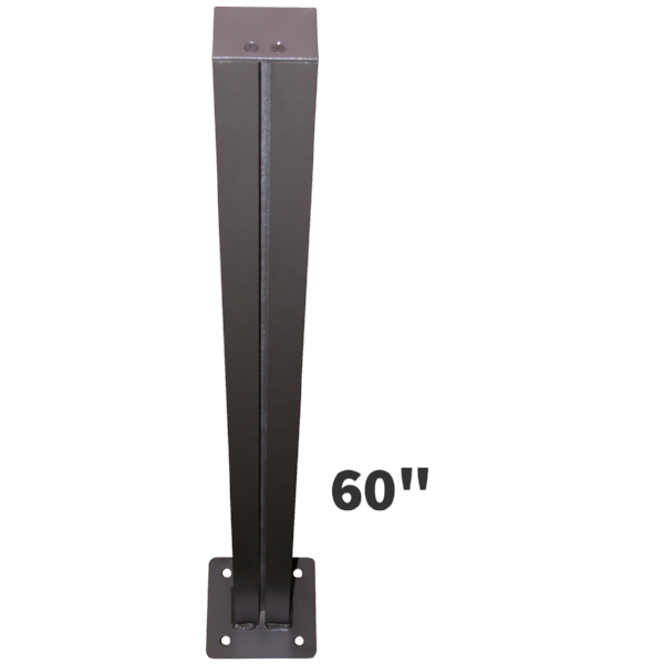 Signal-Tech 2888 P60B 60″ H Single Post (2-1/4″ x 3″) with 6″ sq Baseplate