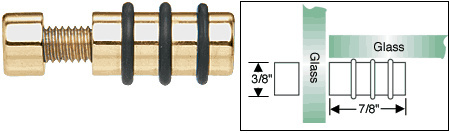 CRL 3110GP Gold-Plated Single Glass Shelf Support