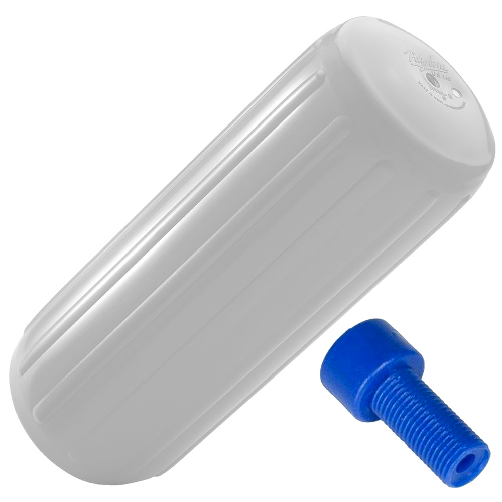 Polyform HTM-3 Fender 10.5″ x 27″ – White w/Adapter [HTM-3-WHITE]