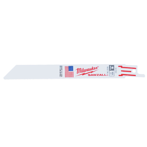 CRL 48005284 Milwaukee 6″ Sawzall Blade, 18 TPI