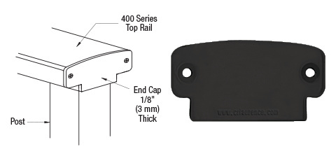CRL 4DECBL Matte Black 400 Series Decorative End Cap