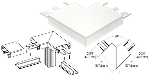 CRL 4TRHW Sky White 400 Series Top Cap 90 Corner Instructions