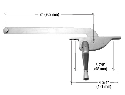 CRL 5008RHAL Aluminum 8″ Right-Hand Teardrop Casement Window Operator