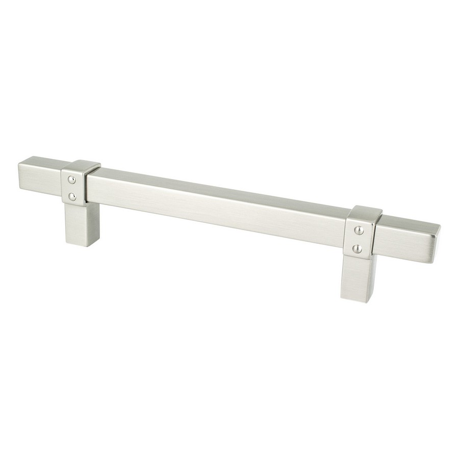 Rivet Rebel Pull 5-1/16″ Center to Center Brushed Nickel Berenson 5080-4BPN-P