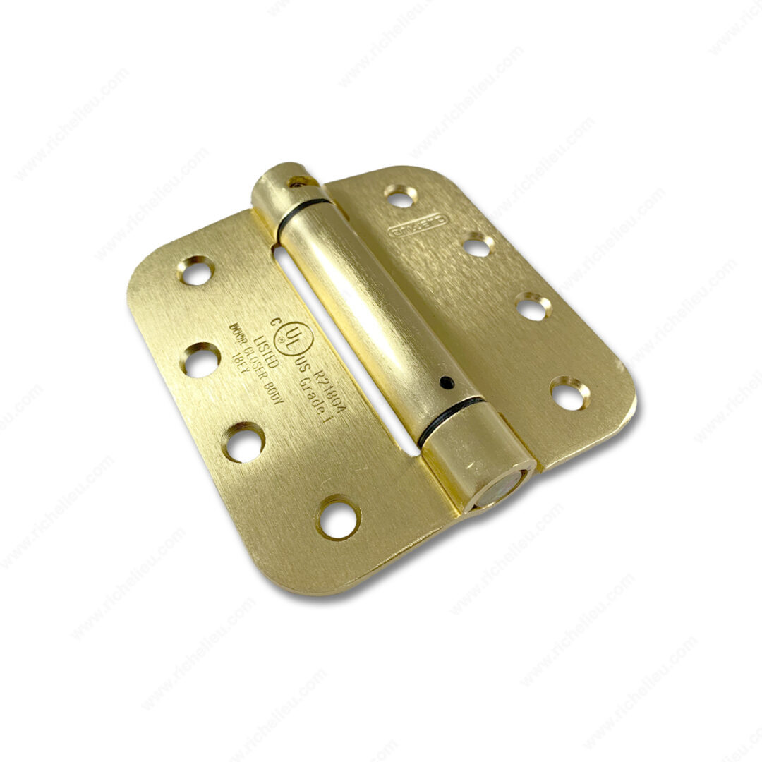 Richelieu 51822BR 4″ Adjustable Full Mortise Spring Hinge