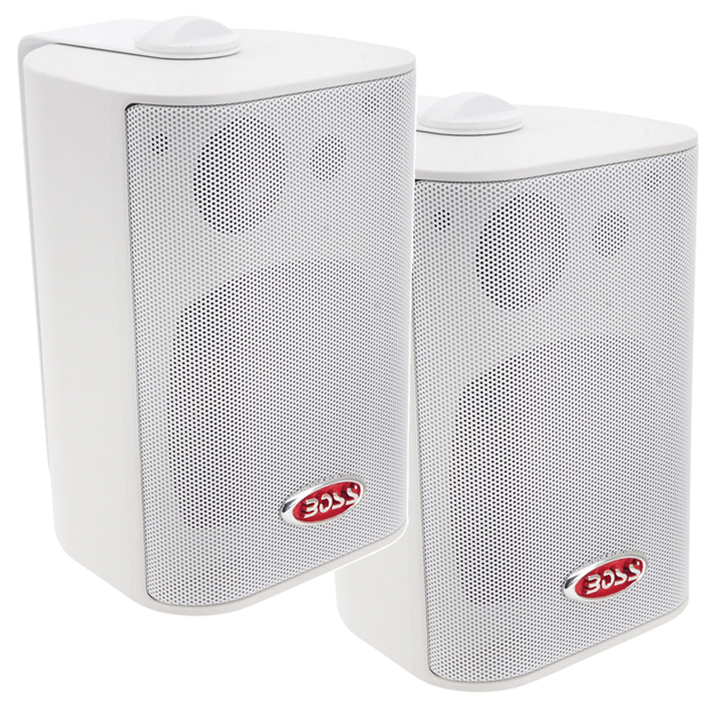 Boss Audio 4″ MR4.3W Box Speakers – White – 200W [MR4.3W]