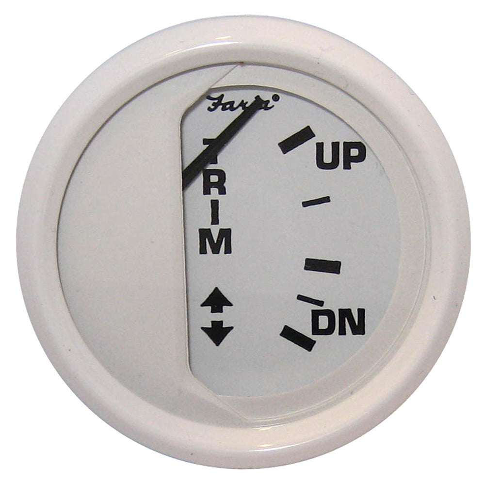 Faria Dress White 2″ Trim Gauge (Mercury / Mariner / Mercruiser / Volvo DP / Yamaha 01 and newer) [13122]