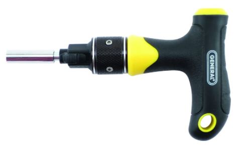21-piece T-handle Driver And Bit Set With Ratcheting Mechanism