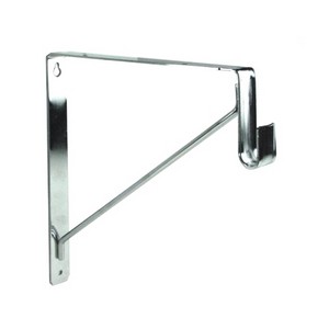Shelf and Rod Bracket for 15 x 30mm Oval Closet Tubing Polished Chrome Epco 848-PC