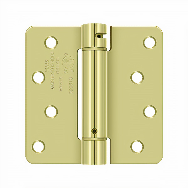 Deltana DSH4R42D 4″ x 4″ x 1/4″ UL Listed Zinc Dichromate Spring Hinge