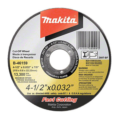 CRL B46159 Makita Ultra Thin Cut-Off Wheel, Pack of 25