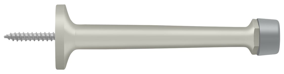 Deltana BDS425U15 4″ Solid Brass Baseboard Door Bumper – Satin Nickel Finish