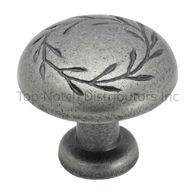 Amerock BP1581WN 1-1/4″ Leaf Knob – Weathered Nickel