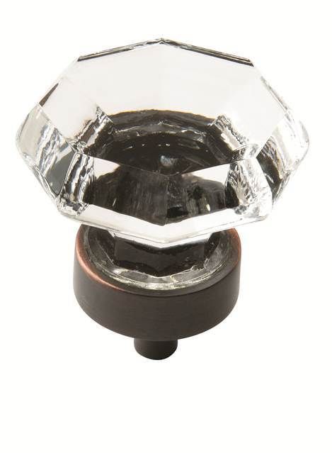 Amerock BP55268CORB 1-1/4″ Traditional Crystal Knob – Oil Rubbed Bronze