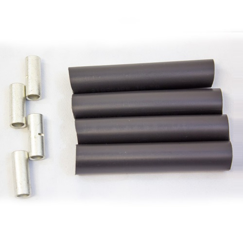 Merrill BSKEH754444 Extra Heavy Black Tubing Kit, 4 Tubes, 4-6 Gauge, 3/4″ x 4″ Size