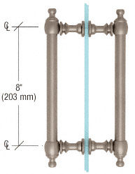 CRL C0L8X8BN Brushed Nickel 8″ Colonial Back-to-Back Pull Handles