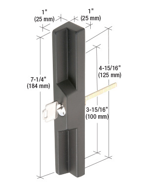 CRL C1041 Black Pull Lock with Keyed Unit