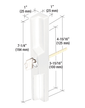 CRL C1120 White Pull Locking Unit with Key