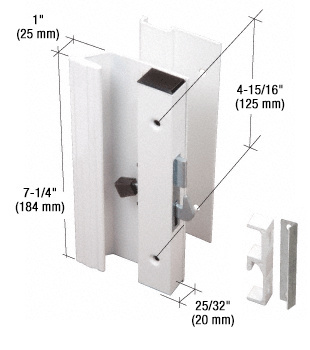 CRL C1191 Low Profile White Surface Mount Handle, 4-15/16″ Screw Holes