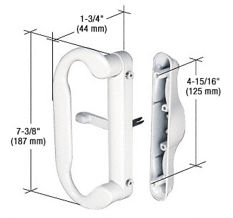 CRL C1277 White Mortise Handle, 4-15/16″ Center-to-Center Screws