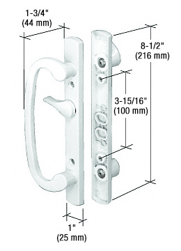 CRL C1280 White 8.5″ Mortise-Style Handle