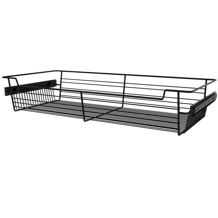 30″ x 14″ x 5-3/8″ Pullout Closet Basket Matte Black Sidelines CBSL-301405MB-3