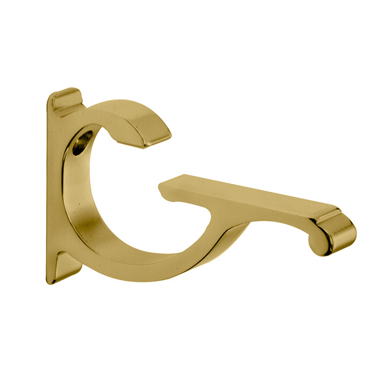CRL CC5BB Brushed Brass Aluminum Shelf Bracket for 3/8″ – 1/2″ Glass