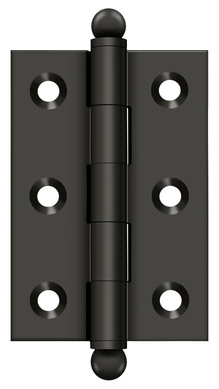 Deltana CH2517U10B 2.5″ x 1.69″ Oil-Rubbed Bronze Hinge with Ball Tips