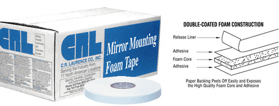 CRL 210834 White 1/8″ x 3/4″ Foam Mounting Tape – All-Purpose