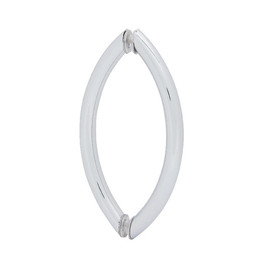 CRL CSH8X8CH Polished Chrome 8″ Crescent Back-to-Back Pull Handles, No Washers
