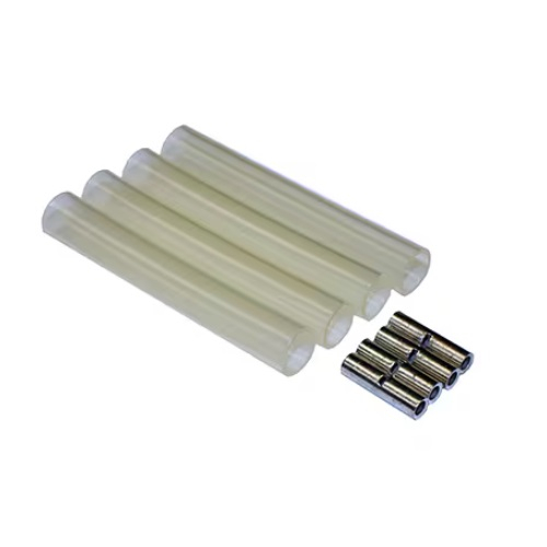 Merrill CSK38344 Standard Clear Tubing Kit, 4 Tubes, 4 Crimps, 10-12-14 Gauge, 3/8″ x 3″ Size
