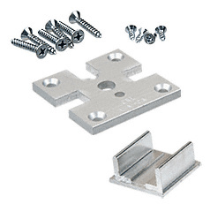 CRL D1990A3W Satin Anodized 3-Way 2″x2″ Partition Post Base Plate Kit for 24″ Posts