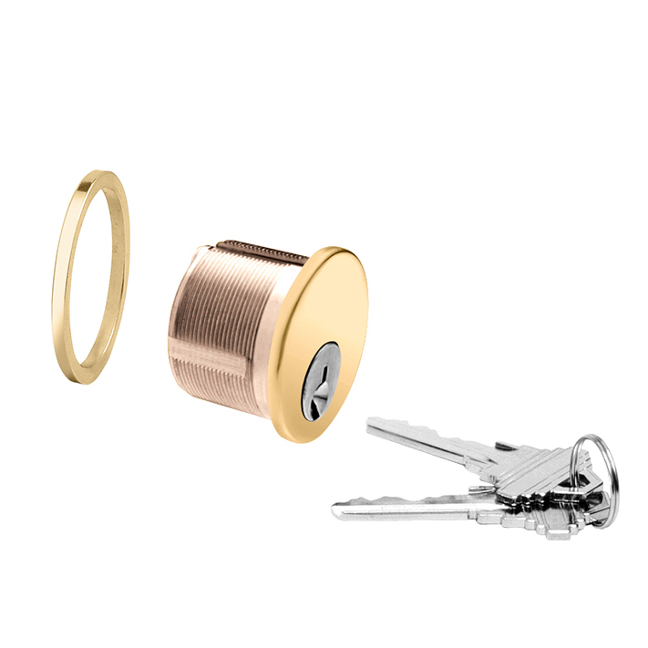 CRL DRA10KDPB Polished Brass Mortise Keyed Cylinder