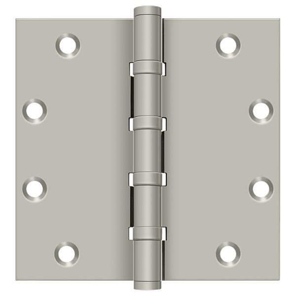 Deltana DSB55B15 5″ Square Hinges with Ball Bearings, Brushed Nickel Finish