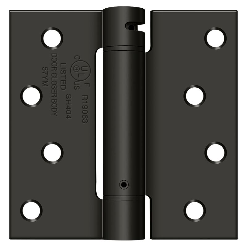 Deltana DSH44U10B 4″ x 4″ UL Listed Spring Hinge, Oil-Rubbed Bronze