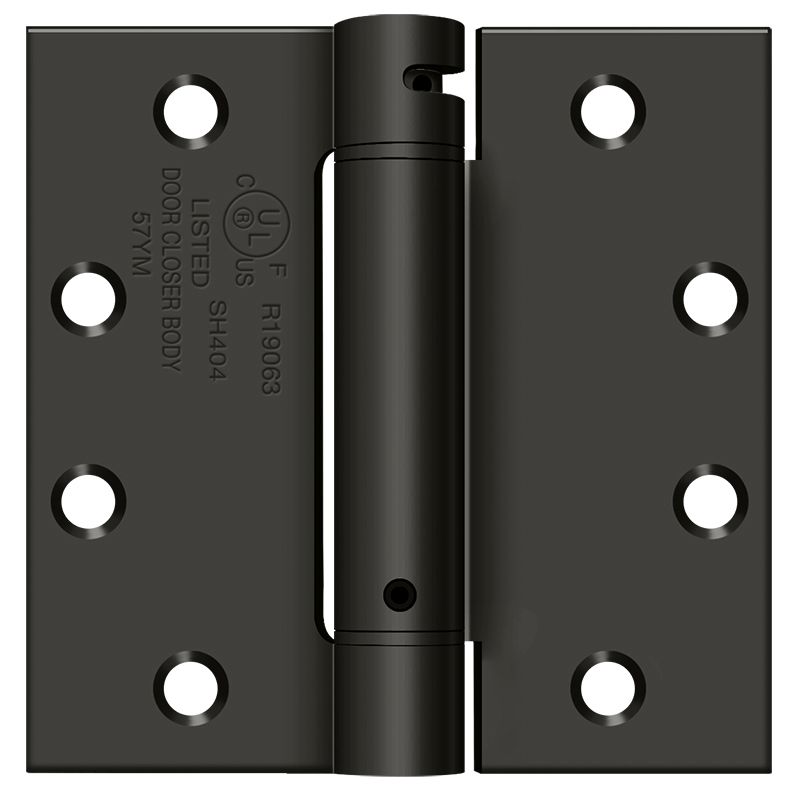 Deltana DSH45U10B 4.5″ Spring Hinge, UL Listed, Oil-Rubbed Bronze