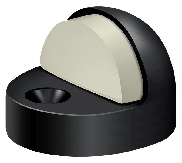 Deltana DSHP916U19 High Profile Dome Stop, Solid Brass, Black Finish