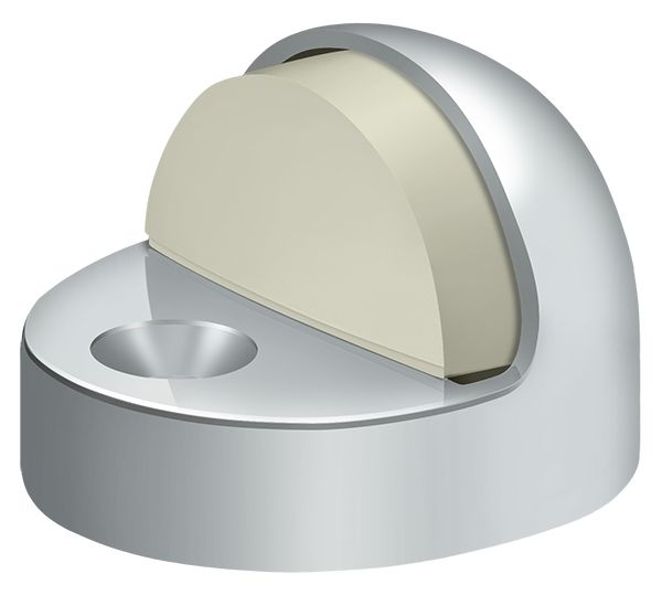 Deltana DSHP916U26 High Profile Dome Stop, Solid Brass, Polished Chrome
