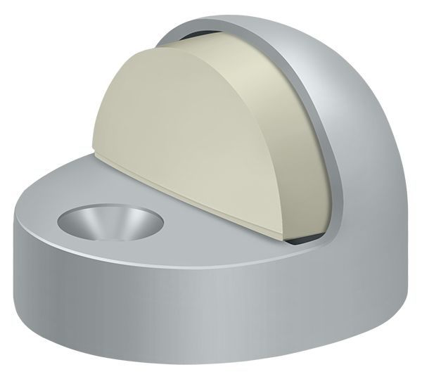 Deltana DSHP916U26D High Profile Dome Stop, Solid Brass, Brushed Chrome