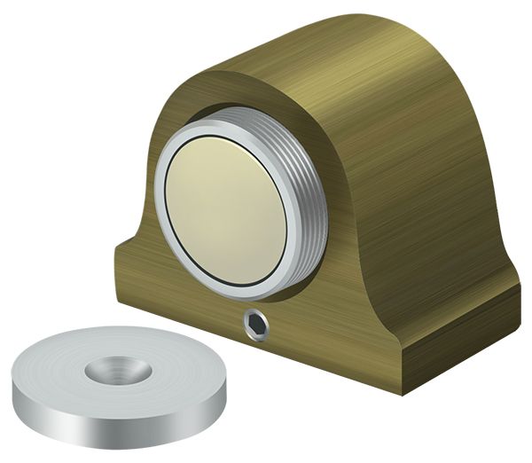 Deltana DSM125U5 Antique Brass Magnetic Dome Stop