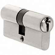 CRL EC5BSKA Brushed Stainless Keyed Cylinder – Extended Length, Keyed Alike