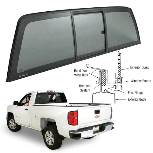 CRL ECT814S “Perfect Fit” Solar Privacy Glass for 2014-2018 Chevy/GMC Trucks