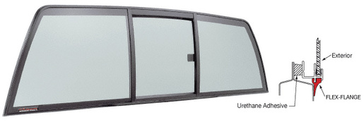 CRL ECT894S Tri-Vent Slider with Solar Glass for 94-03 Chevy/GMC Isuzu Cabs